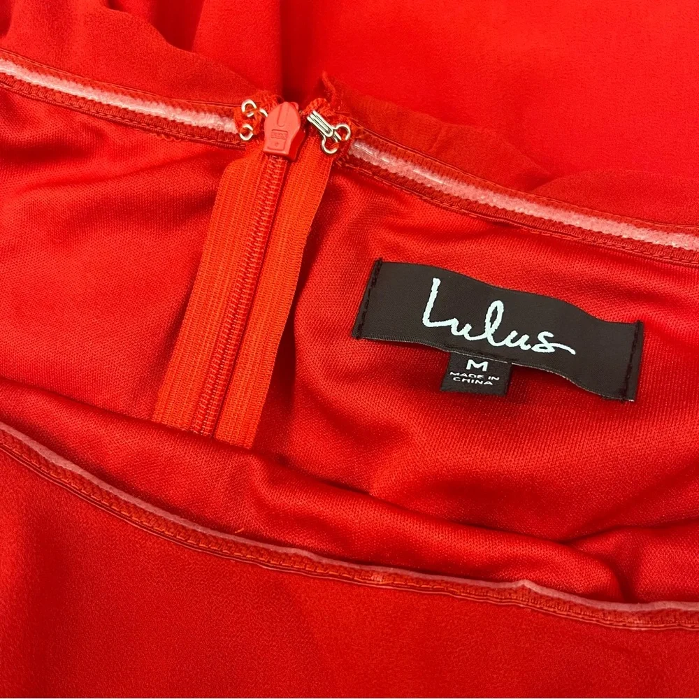 Red Ruffle Dress - Picture 10 of 10